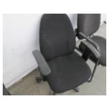 2 Reception chairs and a rolling de...