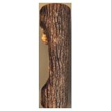 Russell O. Strom Hand-Carved Wooden Sculpture of Woman in Log Russell O. Strom Hand-Carved Wooden Sculpture of Woman in Log