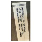 Russell O. Strom Hand-Carved Wooden Sculpture of Woman in Log Russell O. Strom Hand-Carved Wooden Sculpture of Woman in Log