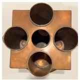 Vintage Art Deco Global Views Copper and Brass Wine Chiller with Four Compartments Vintage Art Deco Global Views Copper and Brass Wine Chiller with Four Compartments
