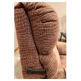 Flexsteel Brown Recliner with Patterned Upholstery. One of Two Matching Pieces, Lots 4 and 5 Flexsteel Brown Recliner with Patterned Upholstery. One of Two Matching Pieces, Lots 4 and 5
