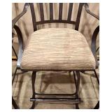 Set of 4 Metal Bar Stools with Padded Seats Set of 4 Metal Bar Stools with Padded Seats