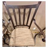 Set of 4 Metal Bar Stools with Padded Seats Set of 4 Metal Bar Stools with Padded Seats