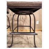 Set of 4 Metal Bar Stools with Padded Seats Set of 4 Metal Bar Stools with Padded Seats