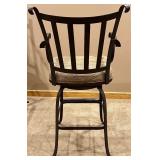 Set of 4 Metal Bar Stools with Padded Seats Set of 4 Metal Bar Stools with Padded Seats