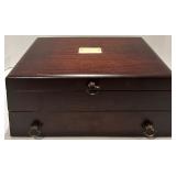 Reed & Barton Gold-Plated Silverware Set in Wooden Chest Reed & Barton Gold-Plated Silverware Set in Wooden Chest