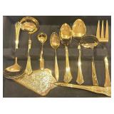 Reed & Barton Gold-Plated Silverware Set in Wooden Chest Reed & Barton Gold-Plated Silverware Set in Wooden Chest