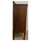 Antique Oak Wood Sheet Music Cabinet with Intricate Carving Antique Oak Wood Sheet Music Cabinet with Intricate Carving