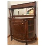 Antique Oak Sideboard with Mirror and Claw Feet Antique Oak Sideboard with Mirror and Claw Feet