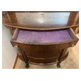 Antique Oak Sideboard with Mirror and Claw Feet Antique Oak Sideboard with Mirror and Claw Feet