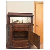 Antique Oak Sideboard with Mirror and Claw Feet Antique Oak Sideboard with Mirror and Claw Feet