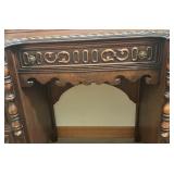 Antique Wooden Vanity Desk with Mirror and Stool - Lots 11, 13, and 15 are matching Antique Wooden Vanity Desk with Mirror and Stool - Lots 11, 13, and 15 are matching