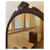 Antique Wooden Vanity Desk with Mirror and Stool - Lots 11, 13, and 15 are matching Antique Wooden Vanity Desk with Mirror and Stool - Lots 11, 13, and 15 are matching