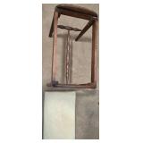 Antique Wooden Vanity Desk with Mirror and Stool - Lots 11, 13, and 15 are matching Antique Wooden Vanity Desk with Mirror and Stool - Lots 11, 13, and 15 are matching