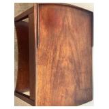 Vintage Mersman Mahogany Side Table with Floral Carving Vintage Mersman Mahogany Side Table with Floral Carving