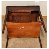 Vintage Mersman Mahogany Side Table with Floral Carving Vintage Mersman Mahogany Side Table with Floral Carving