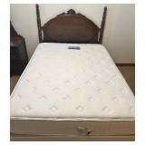 Vintage Wooden Bed Frame with Meridan Mattress and Box Spring - Lots 11, 13, and 15 are matching Vintage Wooden Bed Frame with Meridan Mattress and Box Spring - Lots 11, 13, and 15 are matching