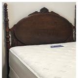 Vintage Wooden Bed Frame with Meridan Mattress and Box Spring - Lots 11, 13, and 15 are matching Vintage Wooden Bed Frame with Meridan Mattress and Box Spring - Lots 11, 13, and 15 are matching