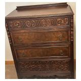 Vintage Wooden Dresser with Intricate Carving - Lots 11, 13, and 15 are matching Vintage Wooden Dresser with Intricate Carving - Lots 11, 13, and 15 are matching