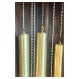 Antique Wooden Grandfather Clock with Brass Weights Antique Wooden Grandfather Clock with Brass Weights