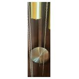 Antique Wooden Grandfather Clock with Brass Weights Antique Wooden Grandfather Clock with Brass Weights