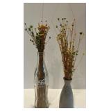 Collection of Home Decor: Glass Bottles, Red Lantern, and Musical Wooden Handcarved Handcar Model Collection of Home Decor: Glass Bottles, Red Lantern, and Musical Wooden Handcarved Handcar Model