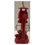 Collection of Home Decor: Glass Bottles, Red Lantern, and Musical Wooden Handcarved Handcar Model Collection of Home Decor: Glass Bottles, Red Lantern, and Musical Wooden Handcarved Handcar Model