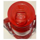 Collection of Home Decor: Glass Bottles, Red Lantern, and Musical Wooden Handcarved Handcar Model Collection of Home Decor: Glass Bottles, Red Lantern, and Musical Wooden Handcarved Handcar Model