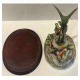 Set of 2 Andrea Bird Figurines - Hummingbird & Wren with Flowers Set of 2 Andrea Bird Figurines - Hummingbird & Wren with Flowers