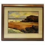 Framed Vintage Watercolor Print Framed Vintage Watercolor Print