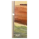 Framed Vintage Watercolor Print Framed Vintage Watercolor Print