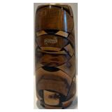 Decorative Faux Plant, Grape Vine Wreath, and Wooden Israeli Vase Set Decorative Faux Plant, Grape Vine Wreath, and Wooden Israeli Vase Set