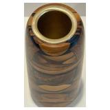 Decorative Faux Plant, Grape Vine Wreath, and Wooden Israeli Vase Set Decorative Faux Plant, Grape Vine Wreath, and Wooden Israeli Vase Set