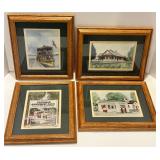 Set of 4 Framed Vintage Prints Featuring Excelsior Amusement Park and Historical Scenes Set of 4 Framed Vintage Prints Featuring Excelsior Amusement Park and Historical Scenes
