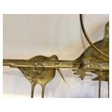 Vintage Bijan Brass Coastal Sandpiper Bird Wall Art Sculpture Vintage Bijan Brass Coastal Sandpiper Bird Wall Art Sculpture