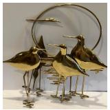 Vintage Bijan Brass Coastal Sandpiper Bird Wall Art Sculpture Vintage Bijan Brass Coastal Sandpiper Bird Wall Art Sculpture