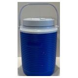 Beach-Themed Decor with Cooler and Red Baskets Beach-Themed Decor with Cooler and Red Baskets