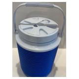 Beach-Themed Decor with Cooler and Red Baskets Beach-Themed Decor with Cooler and Red Baskets