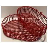 Beach-Themed Decor with Cooler and Red Baskets Beach-Themed Decor with Cooler and Red Baskets