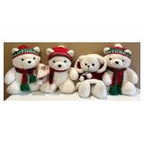 Set of 4 Santabear Plush Toys - 1986 Collector Set of 4 Santabear Plush Toys - 1986 Collector