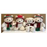 Set of 4 Santabear Plush Toys - 1986 Collector Set of 4 Santabear Plush Toys - 1986 Collector