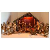 Vintage Nativity Scene with Figurines and Stable Vintage Nativity Scene with Figurines and Stable