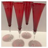 Set of 12 Holiday Gems Ruby Toasting Flutes in original boxes Set of 12 Holiday Gems Ruby Toasting Flutes in original boxes