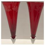 Set of 12 Holiday Gems Ruby Toasting Flutes in original boxes Set of 12 Holiday Gems Ruby Toasting Flutes in original boxes