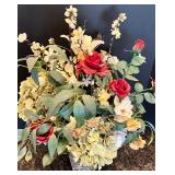 Elegant Floral Arrangement in Glass Vase with Decorative Stones Elegant Floral Arrangement in Glass Vase with Decorative Stones