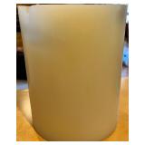 Decorative Heavy Gray Stone Candle Holder with Used Large Wax Candle Decorative Heavy Gray Stone Candle Holder with Used Large Wax Candle