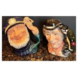 Pair of Royal Doulton Character Toby Mugs / Jugs: Old Salt & The Walrus and Carpenter Pair of Royal Doulton Character Toby Mugs / Jugs: Old Salt & The Walrus and Carpenter