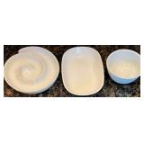 Collection of 22 Mix and Match Vintage White Porcelain Dinnerware and Serveware Collection of 22 Mix and Match Vintage White Porcelain Dinnerware and Serveware