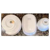 Collection of 22 Mix and Match Vintage White Porcelain Dinnerware and Serveware Collection of 22 Mix and Match Vintage White Porcelain Dinnerware and Serveware