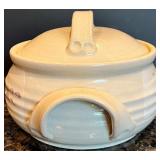 Rustic Stoneware Soup Tureen & Bowl Set with Floral Design Rustic Stoneware Soup Tureen & Bowl Set with Floral Design